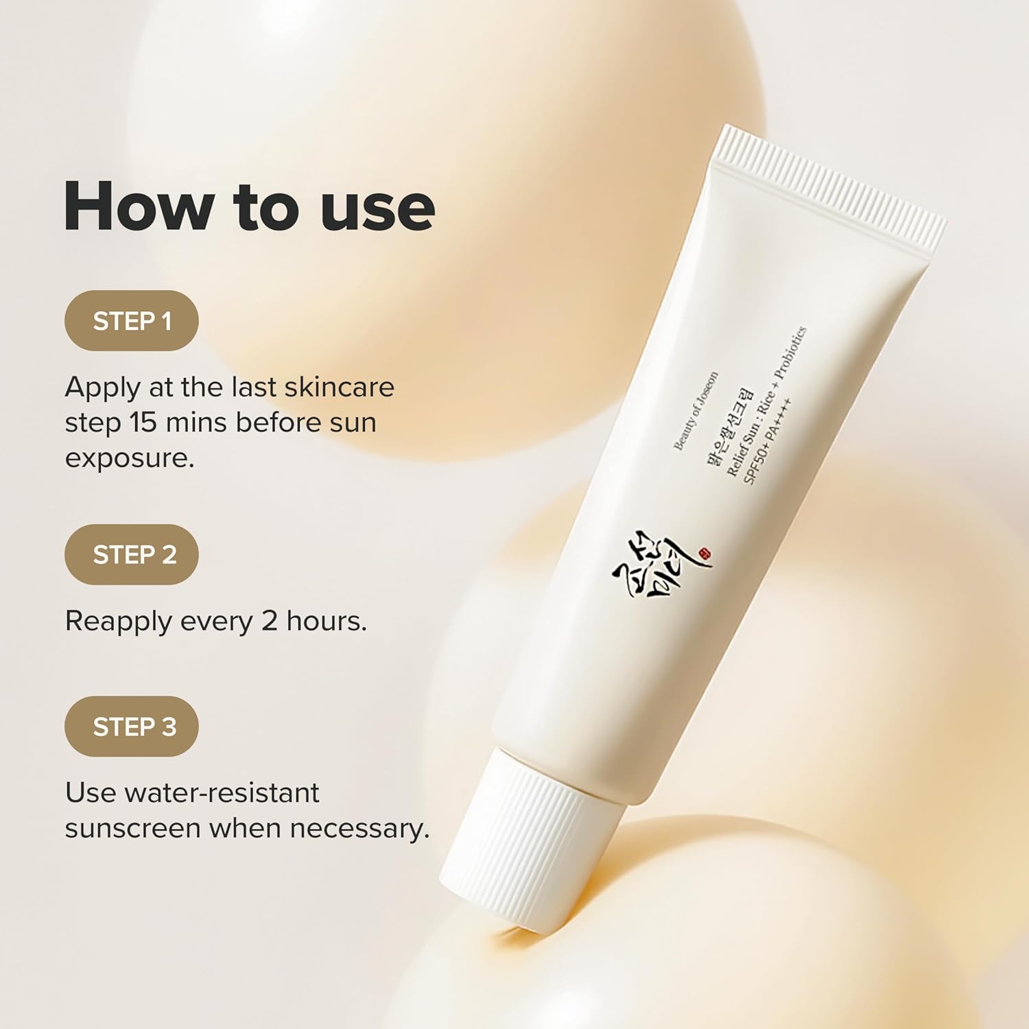 Beauty of Joseon Relief Sun Rice Probiotics SPF 50+ PA++++ Korean Sunscreen sunblock for Face Daily Sunscreen for Men Women Skincare 50ml - Image 4