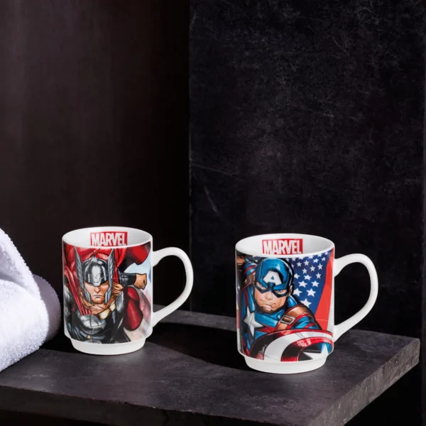 STACKABLE MUG IN TIN BOX ML.350  CAPTAIN AMERICA - Image 2