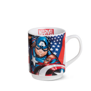 STACKABLE MUG IN TIN BOX ML.350  CAPTAIN AMERICA