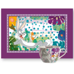 SET BREAKFAST CUP AND PLACEMAT BUGS BUNNY