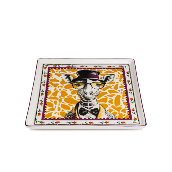 TRAY HUMAN ESSENCE CM. 19X19 GIRAFFE
