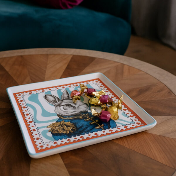 TRAY HUMAN ESSENCE CM.19X19 RABBIT - Image 2