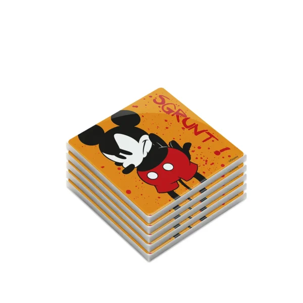 5 PC COASTER MICKEY MOUSE I AM ORANGE SET