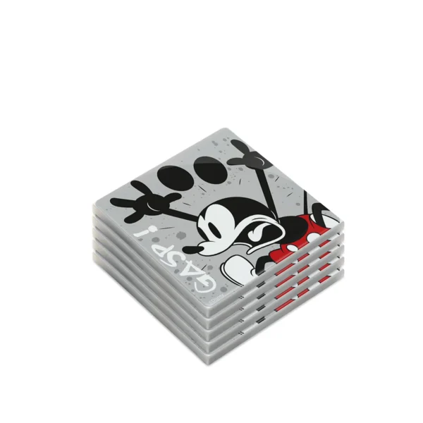 5 PC COASTER MICKEY MOUSE I AM GREY SET