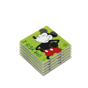 5 PC COASTER MICKEY MOUSE I AM GREEN SET