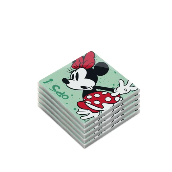 5 PC COASTER MINNIE MOUSE I AM TURQUOISE SET