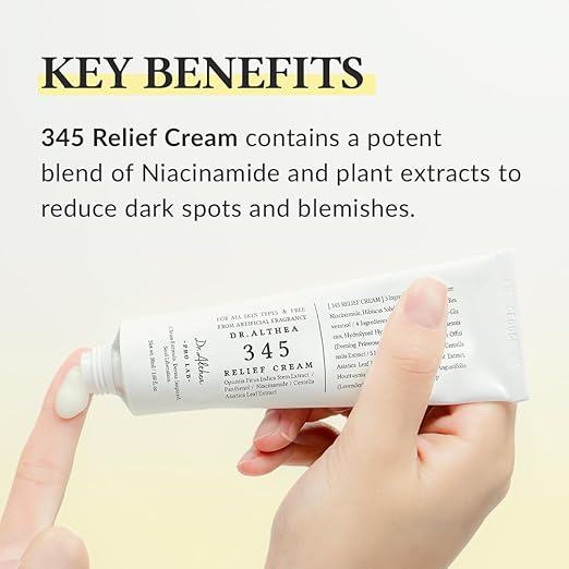 Dr.Althea 345 Relief Cream | Daily Face Moisturizer | Blemish Relief Care | Soothing Recovery & Moisture with Niacinamide, Panthenol | Korean Vegan Skincare for All Skin Types - Image 5