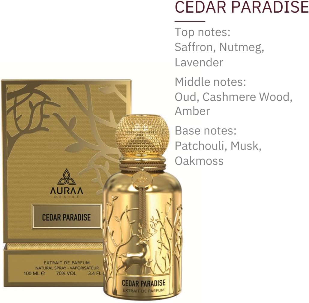 Auraa Desire Cedar Paradise Extrait de Parfum For Men (100 ML) - Image 2