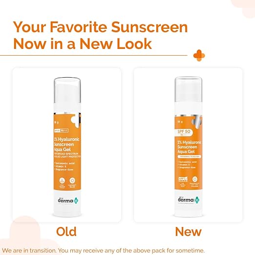 The Derma Co 1% Hyaluronic Sunscreen Aqua Ultra Light Gel with SPF 50 PA++++ For Broad Spectrum, UV A, UV B & Blue Light Protection - 50g - Image 5