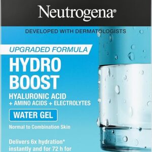 Neutrogena Face Moisturizer Water Gel, Hydro Boost, Normal To Combination Skin, Lightweight and Oil-free, 100% Alcohol Free, suitable for sensitive skin, 50 ml